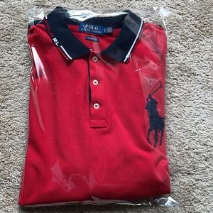 🔥 Ralph Lauren Men's Classic Fit Big Pony Logo Polo Shirt🔥